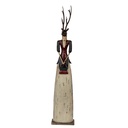 Décoration Cerf Marron Beige 17x10x86 cm