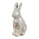 Image de décoration Lapin Gris Rose 16x12x27 cm