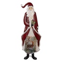 Weihnachtsdeko Weihnachtsmann Rot Weiß 33x16x85 cm