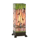 Lampe de table Tiffany Rouge, Vert 18x18x45 cm E27/max 1x40W