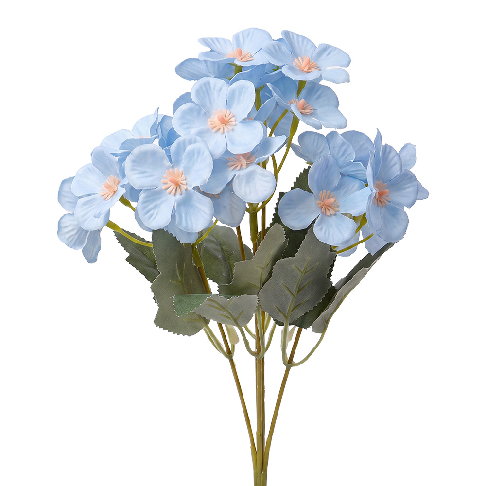 Decorative Artificial Branch with flowers Blue Green 15x15x30 cm