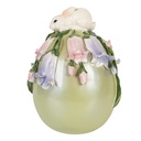 Décoration Lapin sur uf Blanc Vert Ø 14x17 cm