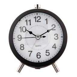[6AC0033Z] Alarm Clock Analog Black 10x7x12 cm / 1xAA