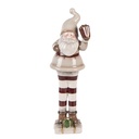 Weihnachtsdeko Weihnachtsmann Beige Rot 8x7x23 cm