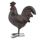 Decoration Statue Rooster Grey, Brown 19x9x24 cm