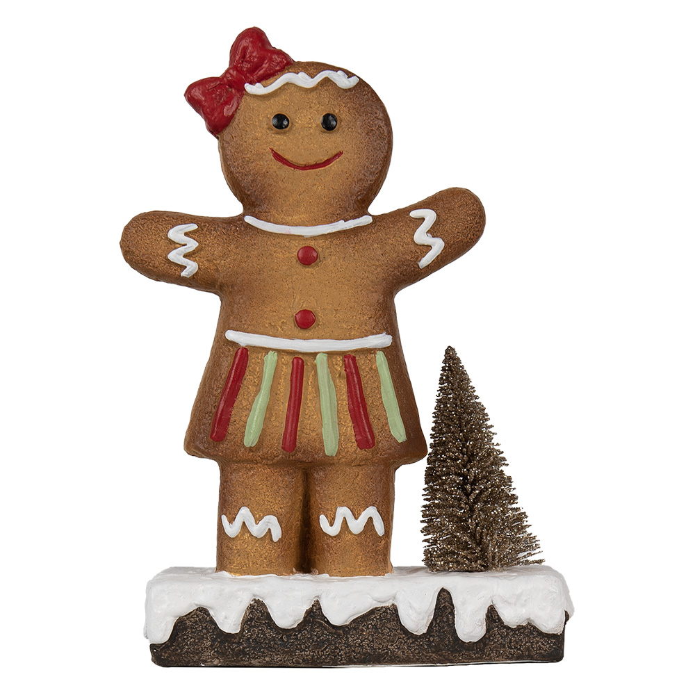 Decoratie peperkoekpop 15x7x21 cm