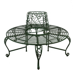 [5Y1197] Panchina da Giardino Verde Ø 152x89 cm