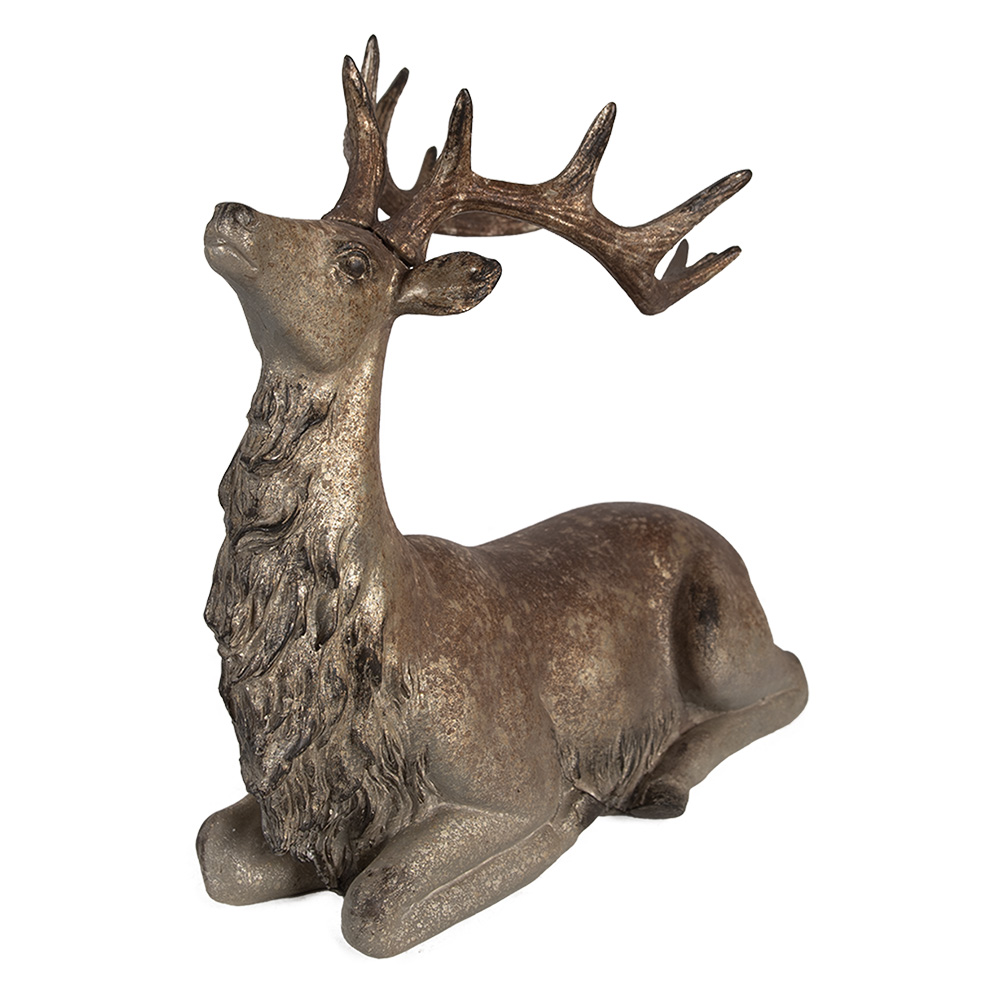Decoratie hert 29x15x27 cm