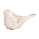 Decoration Bird Beige Pink 22x9x12 cm