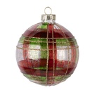 Weihnachtskugel Grün Goldfarbig Ø 8x8 cm