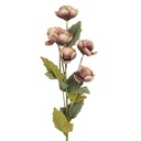 Decorative Artificial Branch with flowers Violet Green 10x10x63 cm