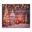 Tapis murale arbre de Noël Marron Blanc 180x1x210 cm