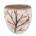 Vaso Porta Pianta Beige Marrone Ø 18x17 cm