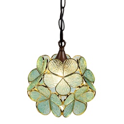 [5LL-6094] Hängelampe Tiffany Grün 21x21x17/90 cm E14/max 1x40W