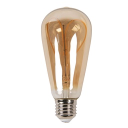 [LP101] LED Lampe Braun Ø 6x14 cm E27/3W