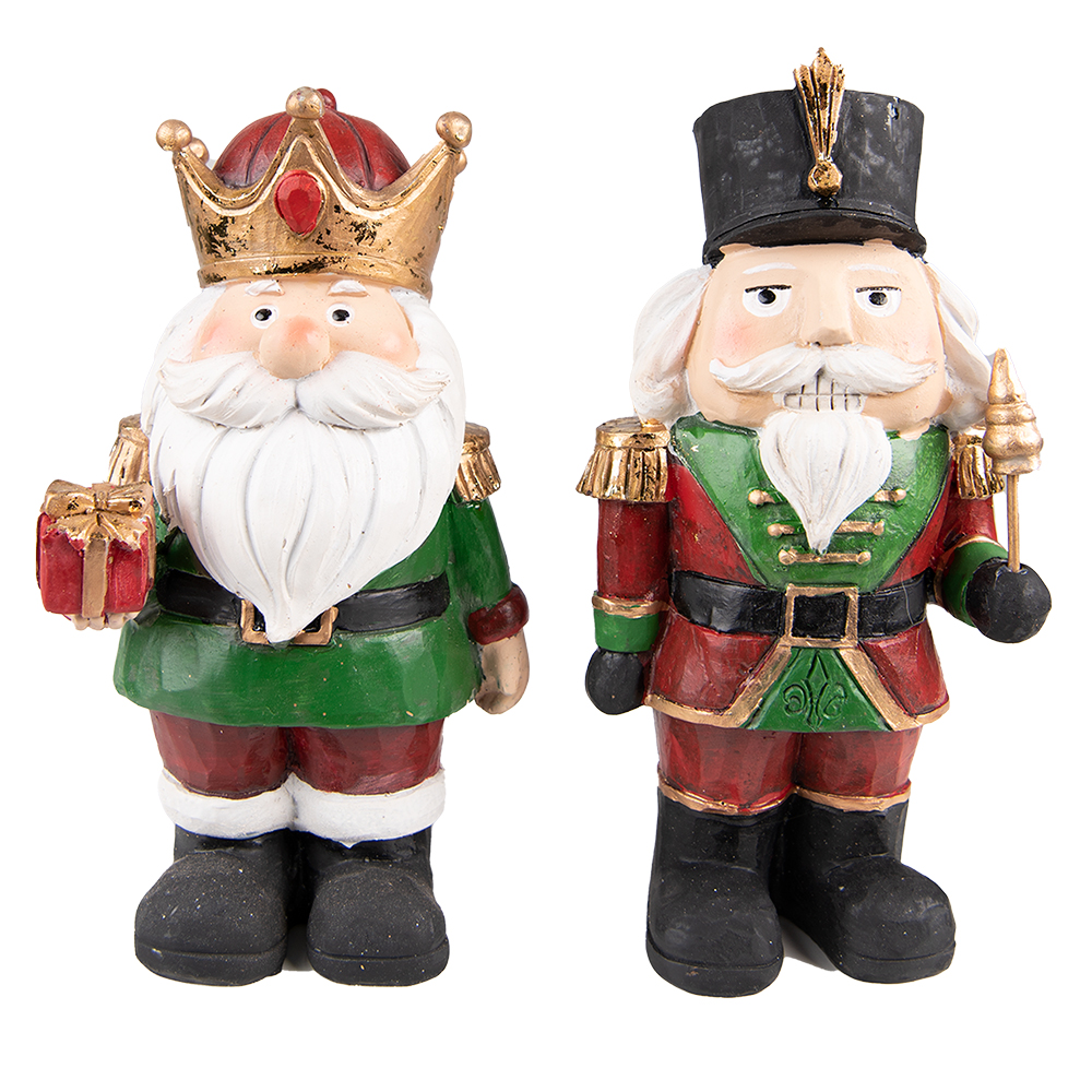 Decoratie notenkraker (set van 2) 11x8x21 cm