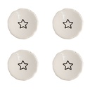 Poignée de porte set de 4 Beige, Noir Ø 4x3/6 cm