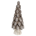Decoration Baum Braun Weiß Ø 7x19 cm