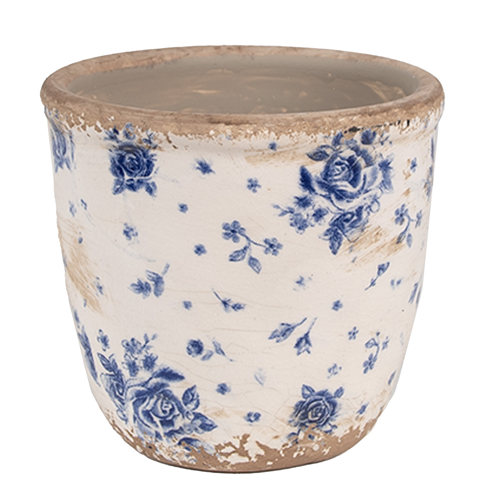 Blumentopf für Innen Beige Blau Ø 11x10 cm