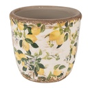 Vaso Porta Pianta Beige Giallo Ø 11x10 cm