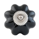 Poignée de porte Noir Couleur argent Ø 4x3 cm / S3 cm