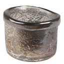 Porte-lampion en verre Marron Ø 8x6 cm