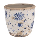 Flower Pot Inside Beige Blue Ø 13x12 cm