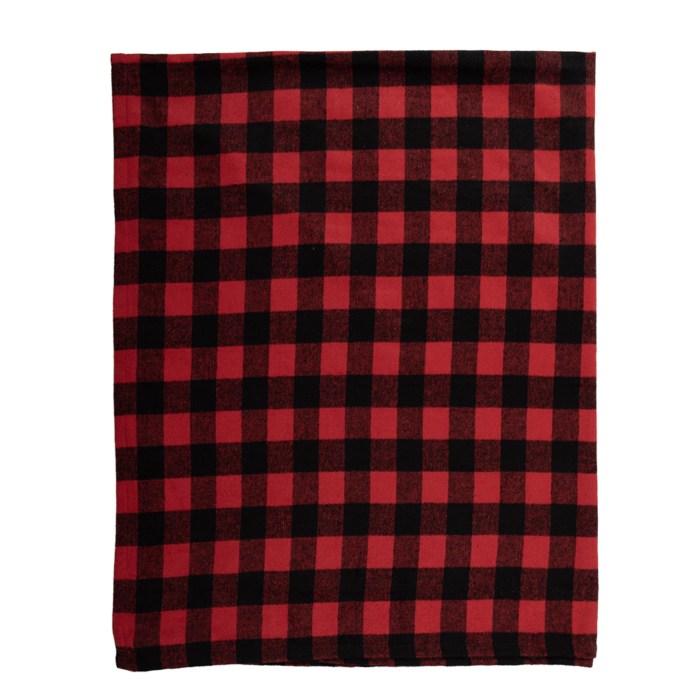 Plaid Rot, Schwarz 130x170 cm