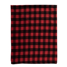 [KT060.145] Plaid Rot, Schwarz 130x170 cm