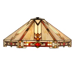 [5LL-5597] Paralume Tiffany Beige Ø 50x25 cm