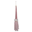 Decorazione pendente Gnomo Rosa 6x6x48 cm