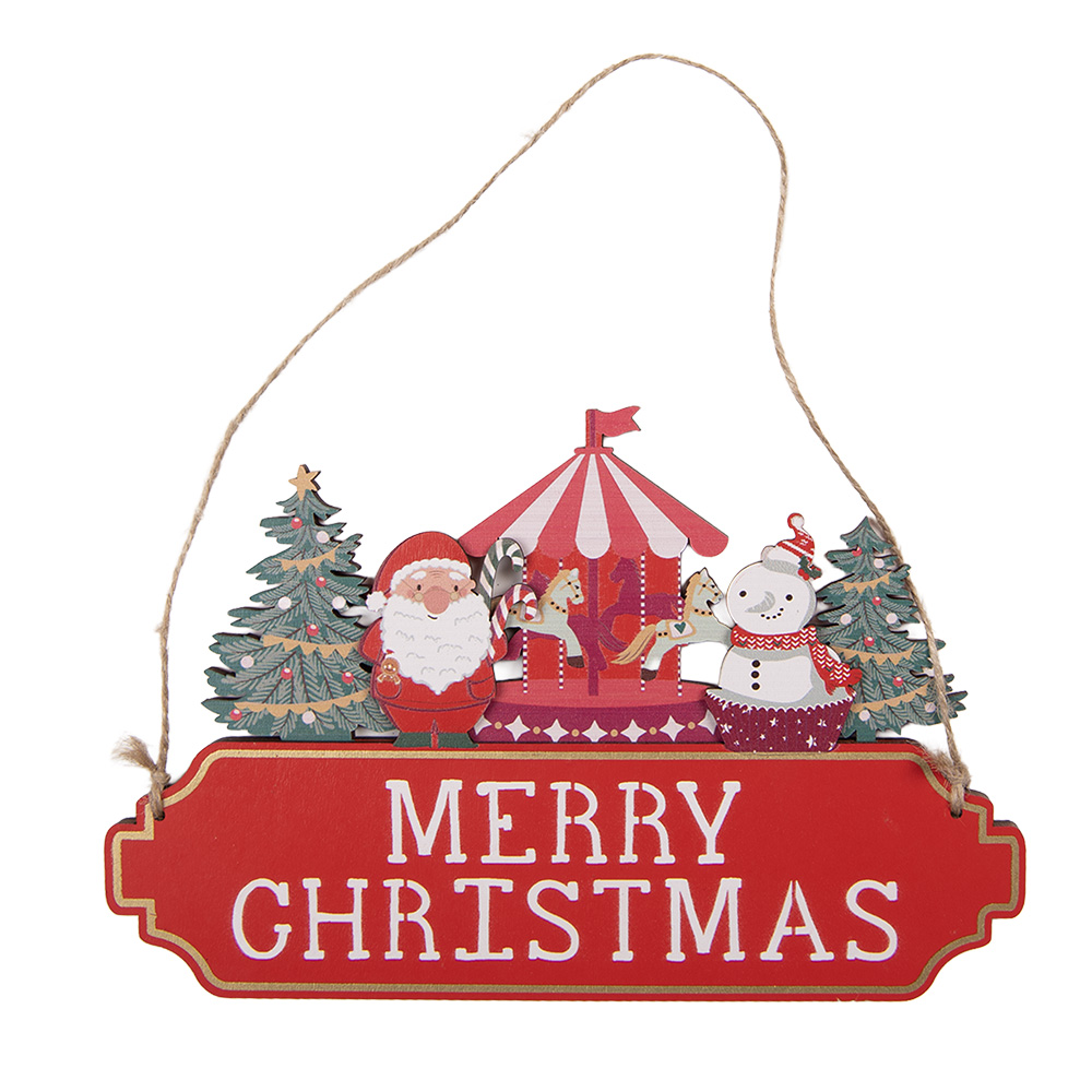 Decoratie hanger kerst 21x1x14 cm