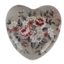 Decorazione Cuore Grigio Rosa 11x11x4 cm