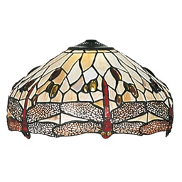 [5LL-1101] Lampshade Tiffany Brown, Beige Ø 40x24 cm