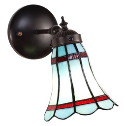 [5LL-6206] Applique Tiffany Bleu, Rouge 17x12x23 cm E14/max 1x40W