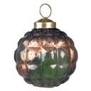 Weihnachtskugel Grün Kupferfarbig Ø 7x7 cm