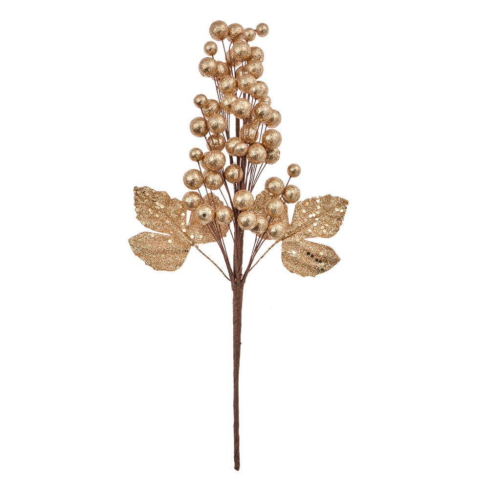 Weihnachtsdeko Ast Goldfarbig Braun 8x6x34 cm