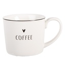 Becher Weiß Schwarz 12x8x7 cm / 275 ml