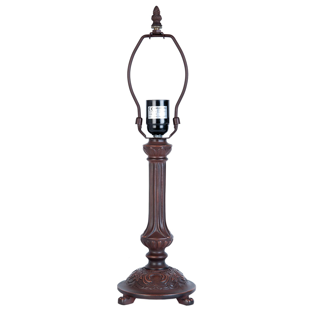 Base Lampada da Tavolo Tiffany Marrone Ø 16x47 cm E27/max 1x60W