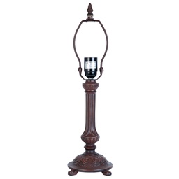 [5LL-5794] Pied de lampe Lampe de table Tiffany Marron Ø 16x47 cm E27/max 1x60W
