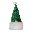 Statua Decorativa Gnomo con LED Verde Bianco 10x10x25 cm / 3xAA