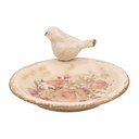 Mangiatoia per uccelli Beige Rosa Ø 21x10 cm