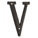 Lettera V Marrone 8x1x13 cm