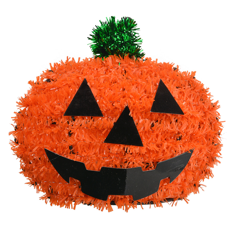 Decorazione pendente Zucca Arancio Nero Ø 13x6 cm