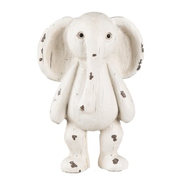 [6PR3640] Deko Elefant Beige ,Braun 6x4x10 cm