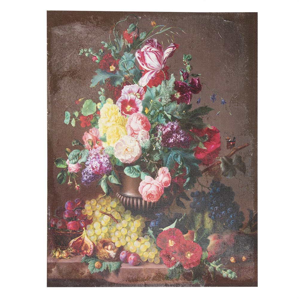 Gemälde Braun, Rot, Grün 60x3x80 cm