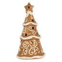 Kerzenhalter Weihnachtsbaum Braun Weiß Ø 8x15 cm