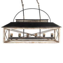 [5LMP370] Pendant light Black Brown 99x30x70 cm E27/max 6x60W