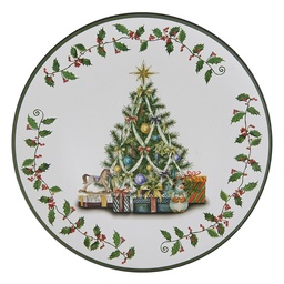 [64594] Presentation Plate Green, White Ø 33x1 cm