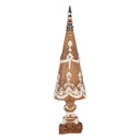 Christmas Decoration Christmas Tree Brown White Ø 10x38 cm